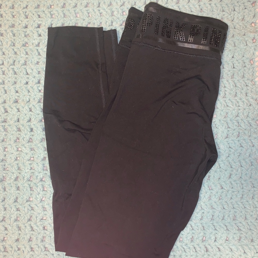 PINK black yoga leggings!!